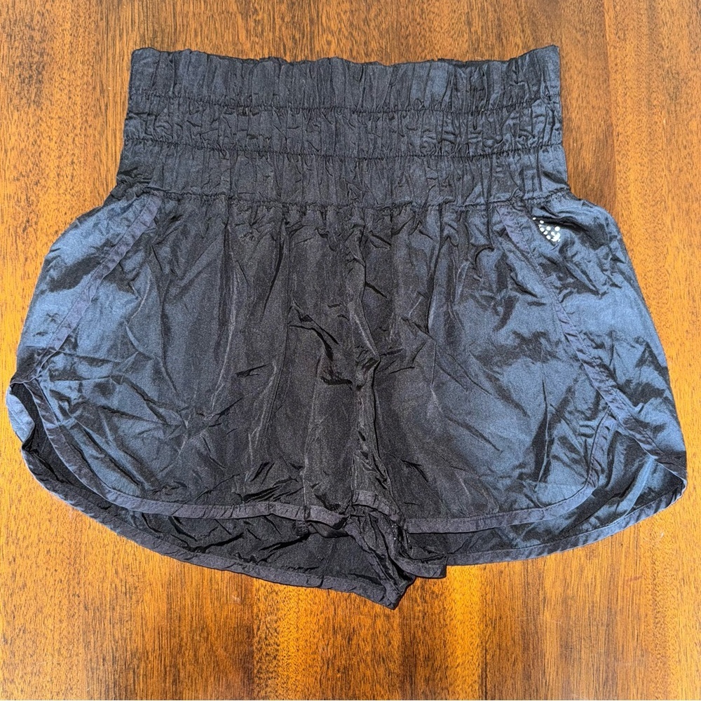 Free People FP Movement High Waist Shorts The Way Home Black Size Large